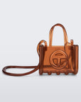 Borsa shopper piccola Jelly Melissa + Telfar - Marrone trasparente