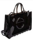 Borsa shopper grande Jelly Melissa + Telfar - Nero trasparente