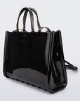 Borsa shopper grande Jelly Melissa + Telfar - Nero trasparente