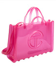 Melissa Large Jelly Shopper Bag + Telfar - Clear Pink