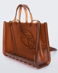 Borsa shopper grande Jelly Melissa + Telfar - Marrone trasparente