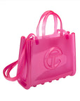 Borsa shopper media Jelly Melissa + Telfar - Rosa trasparente