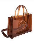 Melissa Medium Jelly Shopper Bag + Telfar - Clear Brown