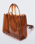 Borsa shopper media Jelly Melissa + Telfar - Marrone trasparente