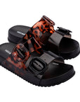 Mini Melissa Cozy Slide - Black/Tortoiseshell