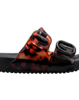 Mini Melissa Cozy Slide - Black/Tortoiseshell